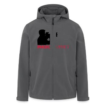 Photographer Text Logo Design - Recycelte Männer Softshell-Jacke von Stanley/Stella - Anthrazit - Vorne - AI Model Male 185 light (185cm)