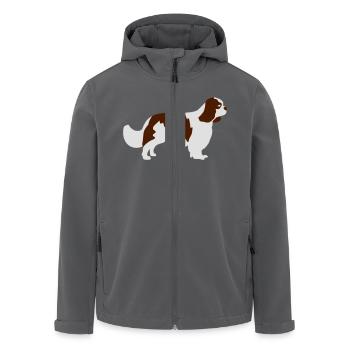 Cavalier King Charles Spaniel - Recycelte Männer Softshell-Jacke von Stanley/Stella - Anthrazit - Vorne - AI Model Male 185 light (185cm)