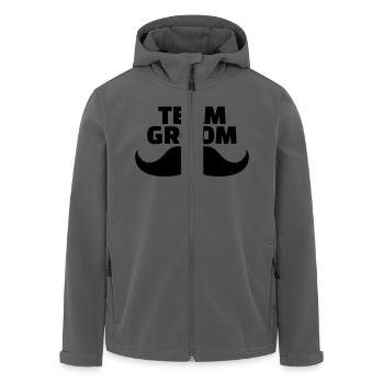 Bräutigam - Recycelte Männer Softshell-Jacke von Stanley/Stella - Anthrazit - Vorne - AI Model Male 185 light (185cm)