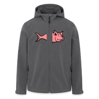 schwein sau ferkel fisch eber fleisch grillen - Recycelte Männer Softshell-Jacke von Stanley/Stella - Anthrazit - Vorne - AI Model Male 185 light (185cm)