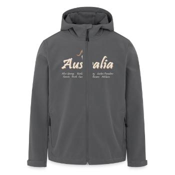 Australia - Kangaroo - Recycelte Männer Softshell-Jacke von Stanley/Stella - Anthrazit - Vorne - AI Model Male 185 light (185cm)