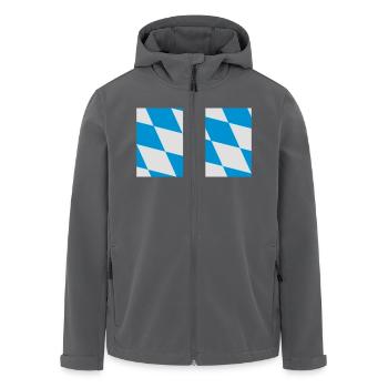 Bayern Flagge Blau Weiß - Recycelte Männer Softshell-Jacke von Stanley/Stella - Anthrazit - Vorne - AI Model Male 185 light (185cm)