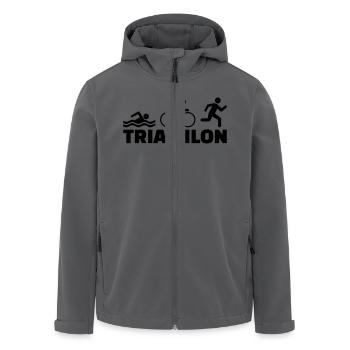Triathlon - Recycelte Männer Softshell-Jacke von Stanley/Stella - Anthrazit - Vorne - AI Model Male 185 light (185cm)