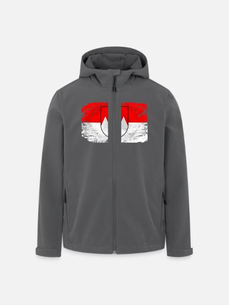 Franken Flagge - Vintage Look - Recycelte Männer Softshell-Jacke von Stanley/Stella - Anthrazit