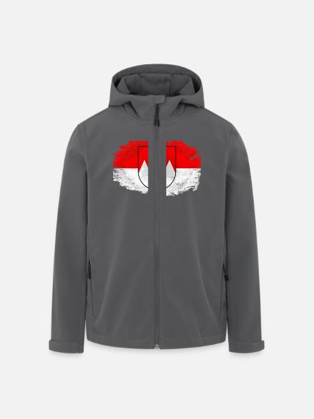 Franken Flagge - Vintage Look - Recycelte Männer Softshell-Jacke von Stanley/Stella - Anthrazit