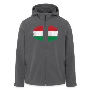 Hungary Flag - Recycelte Männer Softshell-Jacke von Stanley/Stella - Anthrazit - Vorne - AI Model Male 185 light (185cm)