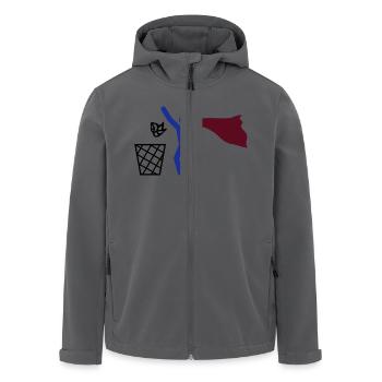 Super Müll Entsorgung HEH 3 farb vektor - Recycelte Männer Softshell-Jacke von Stanley/Stella - Anthrazit - Vorne - AI Model Male 185 light (185cm)