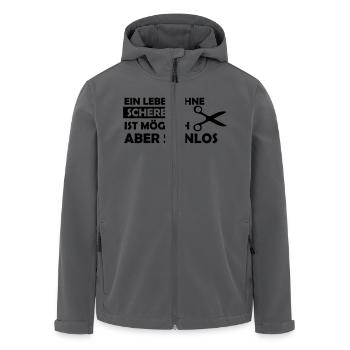 ein leben ohne schere - Recycelte Männer Softshell-Jacke von Stanley/Stella - Anthrazit - Vorne - AI Model Male 185 light (185cm)