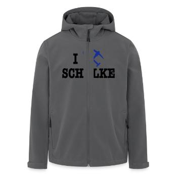 I Love Schalke - Recycelte Männer Softshell-Jacke von Stanley/Stella - Anthrazit - Vorne - AI Model Male 185 light (185cm)