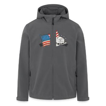 linedance - Recycelte Männer Softshell-Jacke von Stanley/Stella - Anthrazit - Vorne - AI Model Male 185 light (185cm)