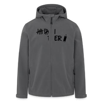Striche - Bier Stift - Recycelte Männer Softshell-Jacke von Stanley/Stella - Anthrazit - Vorne - AI Model Male 185 light (185cm)