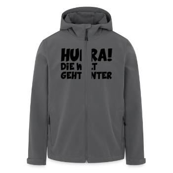 Hurra - die Welt geht unter - Recycelte Männer Softshell-Jacke von Stanley/Stella - Anthrazit - Vorne - AI Model Male 185 light (185cm)