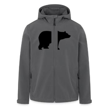Bear, Wildlife, Bär - Recycelte Männer Softshell-Jacke von Stanley/Stella - Anthrazit - Vorne - AI Model Male 185 light (185cm)