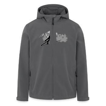 Skispringen - Ski jumping - Recycelte Männer Softshell-Jacke von Stanley/Stella - Anthrazit - Vorne - AI Model Male 185 light (185cm)