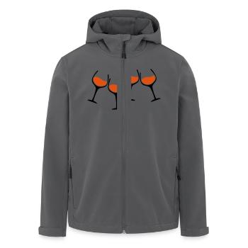 rotwein glaeser anstossen - Recycelte Männer Softshell-Jacke von Stanley/Stella - Anthrazit - Vorne - AI Model Male 185 light (185cm)