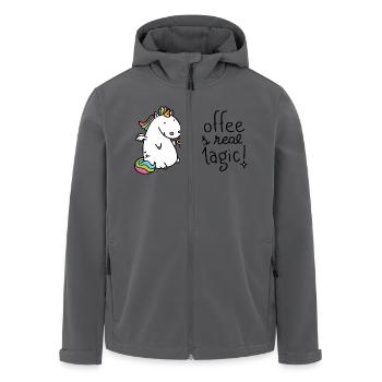 Coffee is real Magic - Recycelte Männer Softshell-Jacke von Stanley/Stella - Anthrazit - Vorne - AI Model Male 185 light (185cm)