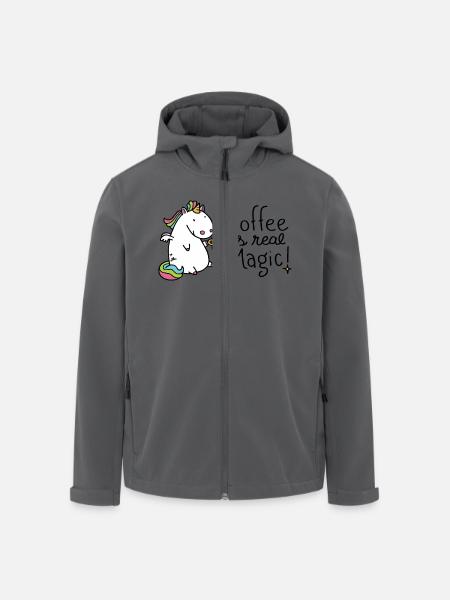 Coffee is real Magic - Recycelte Männer Softshell-Jacke von Stanley/Stella - Anthrazit