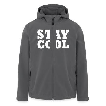 Stay cool - Recycelte Männer Softshell-Jacke von Stanley/Stella - Anthrazit - Vorne - AI Model Male 185 light (185cm)