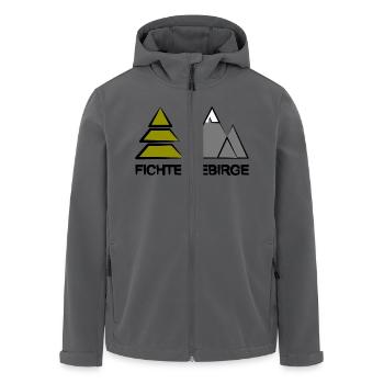 fichtelgebirge - Recycelte Männer Softshell-Jacke von Stanley/Stella - Anthrazit - Vorne - AI Model Male 185 light (185cm)