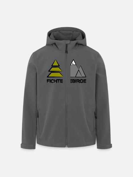 fichtelgebirge - Recycelte Männer Softshell-Jacke von Stanley/Stella - Anthrazit
