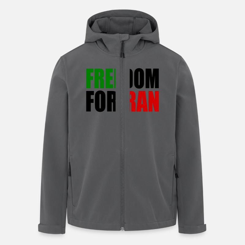 Freedom for iran - Veste softshell homme en polyester recyclé Stanley/Stella - charbon