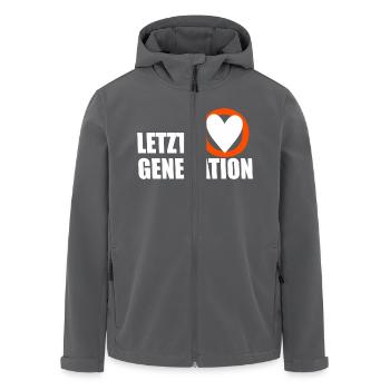 Letzte Generation - Design 5 - Recycelte Männer Softshell-Jacke von Stanley/Stella - Anthrazit - Vorne - AI Model Male 185 light (185cm)