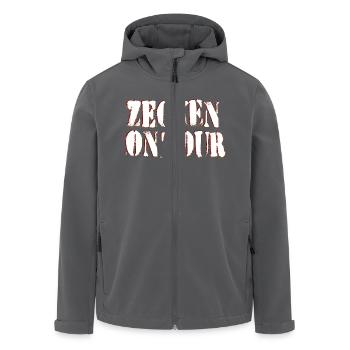 Zecken on Tour - Recycelte Männer Softshell-Jacke von Stanley/Stella - Anthrazit - Vorne - AI Model Male 185 light (185cm)