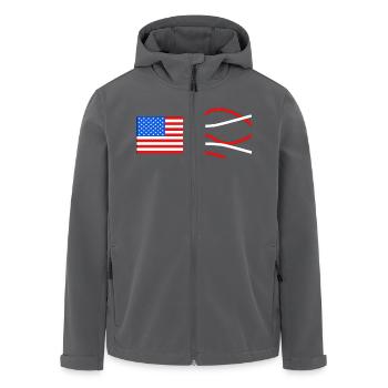 Sterne und Streifen - Recycelte Männer Softshell-Jacke von Stanley/Stella - Anthrazit - Vorne - AI Model Male 185 light (185cm)