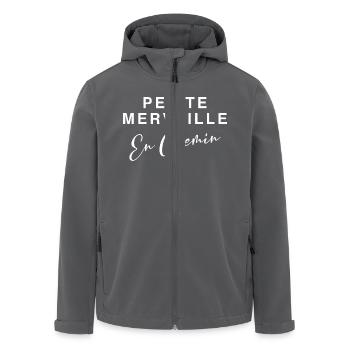 Kleines Wunder auf dem Weg - Recycelte Männer Softshell-Jacke von Stanley/Stella - Anthrazit - Vorne - AI Model Male 185 light (185cm)