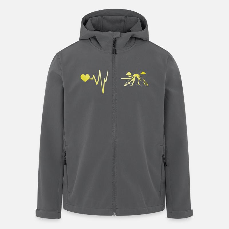 Mountains Puls Love - Recycelte Männer Softshell-Jacke von Stanley/Stella - Anthrazit