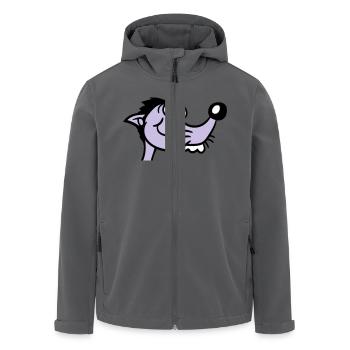 Hund Guckt Dumm Kerl Lustig Blöd Verrückt Komisch - Recycelte Männer Softshell-Jacke von Stanley/Stella - Anthrazit - Vorne - AI Model Male 185 light (185cm)