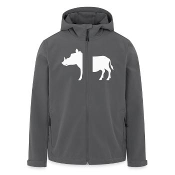 wildschwein - Recycelte Männer Softshell-Jacke von Stanley/Stella - Anthrazit - Vorne - AI Model Male 185 light (185cm)