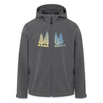 Wald Bäume - Recycelte Männer Softshell-Jacke von Stanley/Stella - Anthrazit - Vorne - AI Model Male 185 light (185cm)