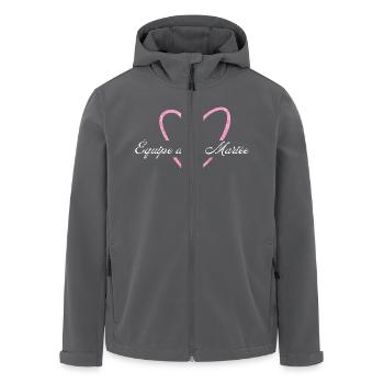 Team der Braut Glitzer Pink Herz - Recycelte Männer Softshell-Jacke von Stanley/Stella - Anthrazit - Vorne - AI Model Male 185 light (185cm)