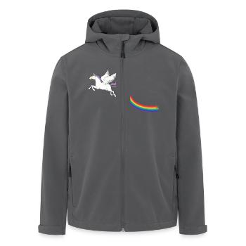 REGENBOGEN-ANTRIEB - Recycelte Männer Softshell-Jacke von Stanley/Stella - Anthrazit - Vorne - AI Model Male 185 light (185cm)