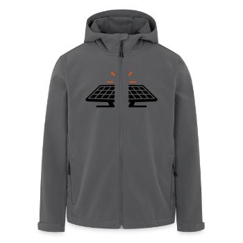 Solar Strom Symbol - Recycelte Männer Softshell-Jacke von Stanley/Stella - Anthrazit - Vorne - AI Model Male 185 light (185cm)