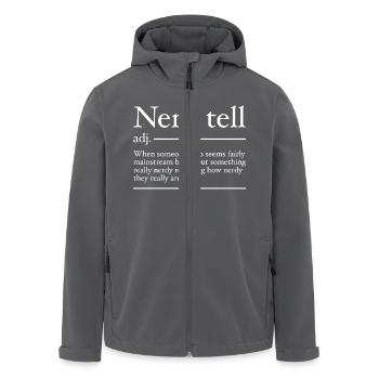Nerd Tell Definition | Lustige Nerds - Recycelte Männer Softshell-Jacke von Stanley/Stella - Anthrazit - Vorne - AI Model Male 185 light (185cm)