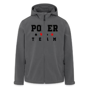 poker team - Recycelte Männer Softshell-Jacke von Stanley/Stella - Anthrazit - Vorne - AI Model Male 185 light (185cm)