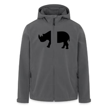 Nashorn - Recycelte Männer Softshell-Jacke von Stanley/Stella - Anthrazit - Vorne - AI Model Male 185 light (185cm)