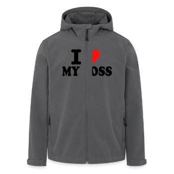Boss - Chef - Recycelte Männer Softshell-Jacke von Stanley/Stella - Anthrazit - Vorne - AI Model Male 185 light (185cm)
