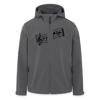 bach - Recycelte Männer Softshell-Jacke von Stanley/Stella - Anthrazit - Vorne - AI Model Male 185 light (185cm)