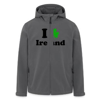 Ireland - Irland - Recycelte Männer Softshell-Jacke von Stanley/Stella - Anthrazit - Vorne - AI Model Male 185 light (185cm)