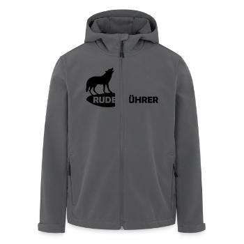 Rudelführer Wolf Alphatier Leitwolf Papa - Recycelte Männer Softshell-Jacke von Stanley/Stella - Anthrazit - Vorne - AI Model Male 185 light (185cm)