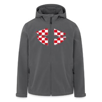 Croatia Kiss Mouth - Recycelte Männer Softshell-Jacke von Stanley/Stella - Anthrazit - Vorne - AI Model Male 185 light (185cm)