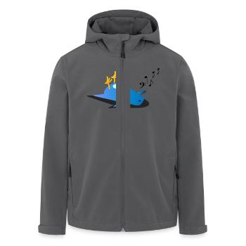 Toter Vogel / dead bird (DDP) - Recycelte Männer Softshell-Jacke von Stanley/Stella - Anthrazit - Vorne - AI Model Male 185 light (185cm)