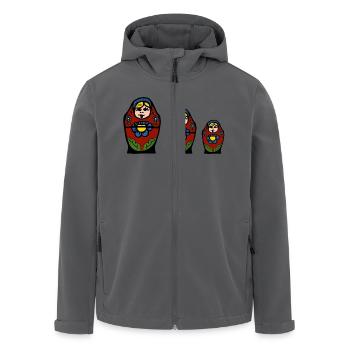 matryoshka - Recycelte Männer Softshell-Jacke von Stanley/Stella - Anthrazit - Vorne - AI Model Male 185 light (185cm)