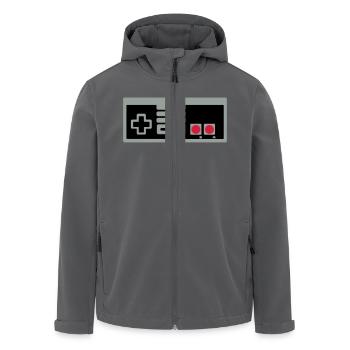Super Retro Controller - Recycelte Männer Softshell-Jacke von Stanley/Stella - Anthrazit - Vorne - AI Model Male 185 light (185cm)