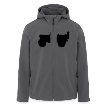 Shilouette Willys solo - Recycelte Männer Softshell-Jacke von Stanley/Stella - Anthrazit - Vorne - AI Model Male 185 light (185cm)