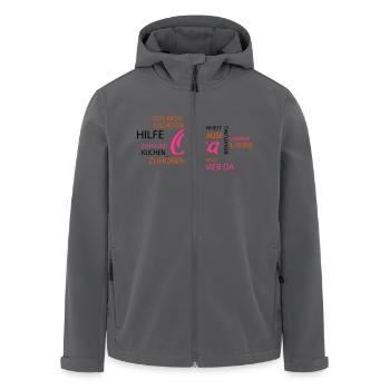 Oma - Recycelte Männer Softshell-Jacke von Stanley/Stella - Anthrazit - Vorne - AI Model Male 185 light (185cm)