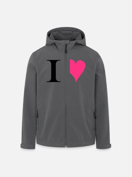 I love 2 - Recycelte Männer Softshell-Jacke von Stanley/Stella - Anthrazit